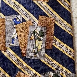Vince Lombardi Vintage Football Quote Me Silk Neck Tie Blue Gold Packers 90s